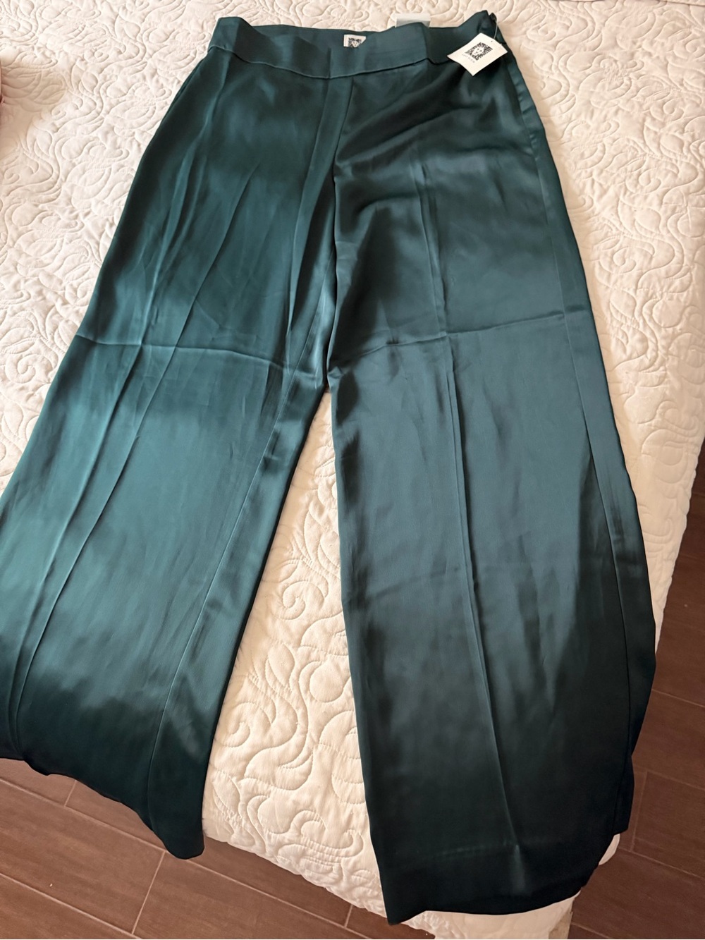 NWT Anne Klein Wide-Leg Satin Pants Size 12